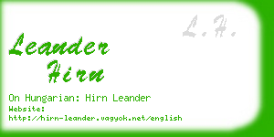 leander hirn business card